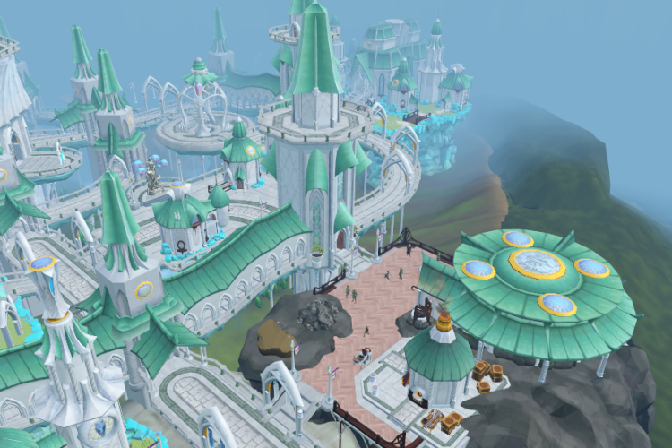 Image showing Prifddinas, a city of Runescape.